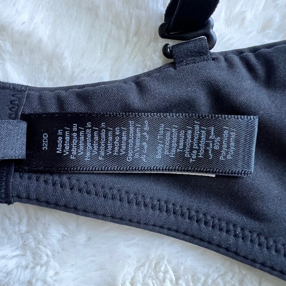 SKIMS Women's Fits Everybody Unlined Demi Bra Onyx Black 32DD BA-DEM-9220 NWT